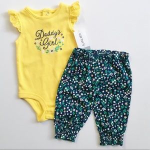 *NWT* CARTER'S 'Daddy's Girl' 2 Piece Outfit (3Mo)